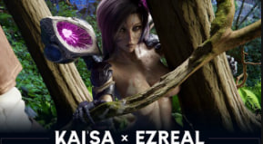 ちきぴこ淫乱双角扮演！卡莎x伊泽瑞尔激战3P高潮互操，英雄联盟同人AV乱交盛宴